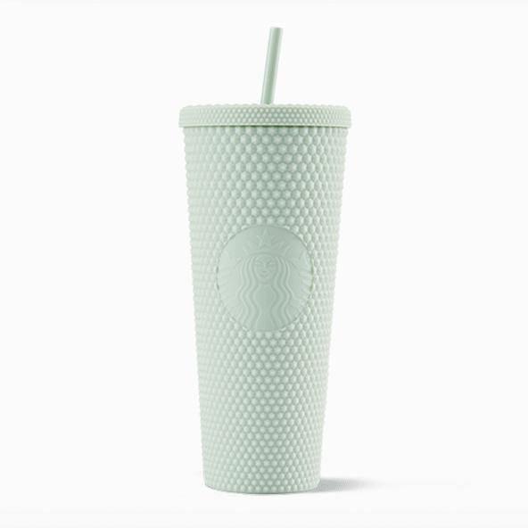 Starbucks Mint Green Matte Studded Tumbler Cup (Starbucks China Mint 2021 Edition) - Ann Ann Starbucks