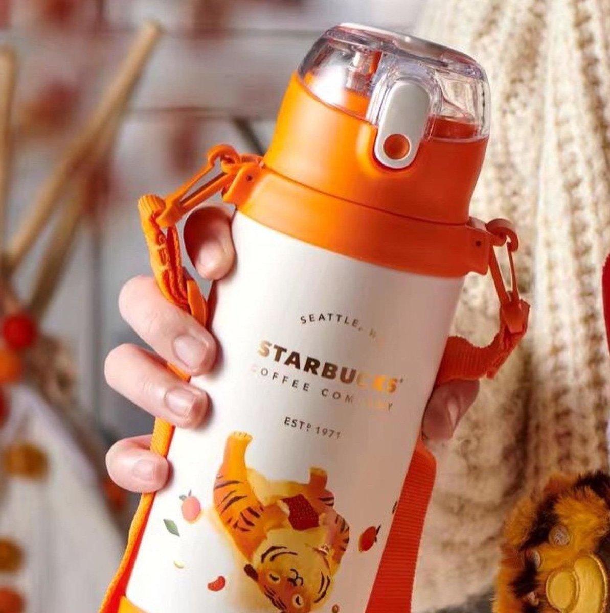 Starbucks Orange Tiger Stainless Steel Thermos Tumbler - Ann Ann Starbucks