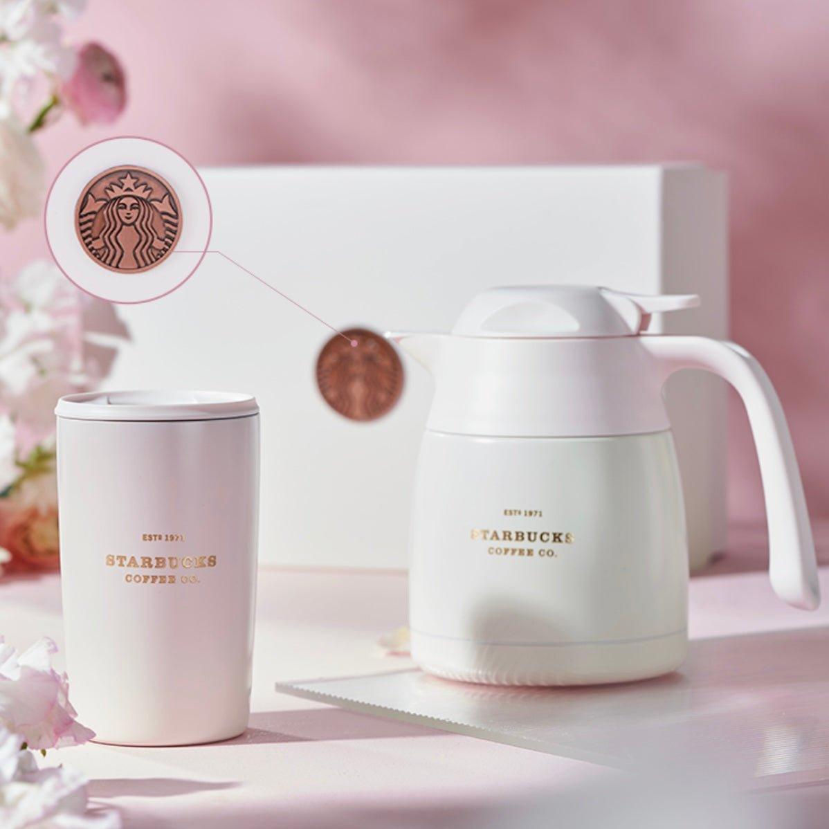 Starbucks Pink Blossom Thermos Gift Box (inclusive Kettle & Travelling Cup) - Ann Ann Starbucks