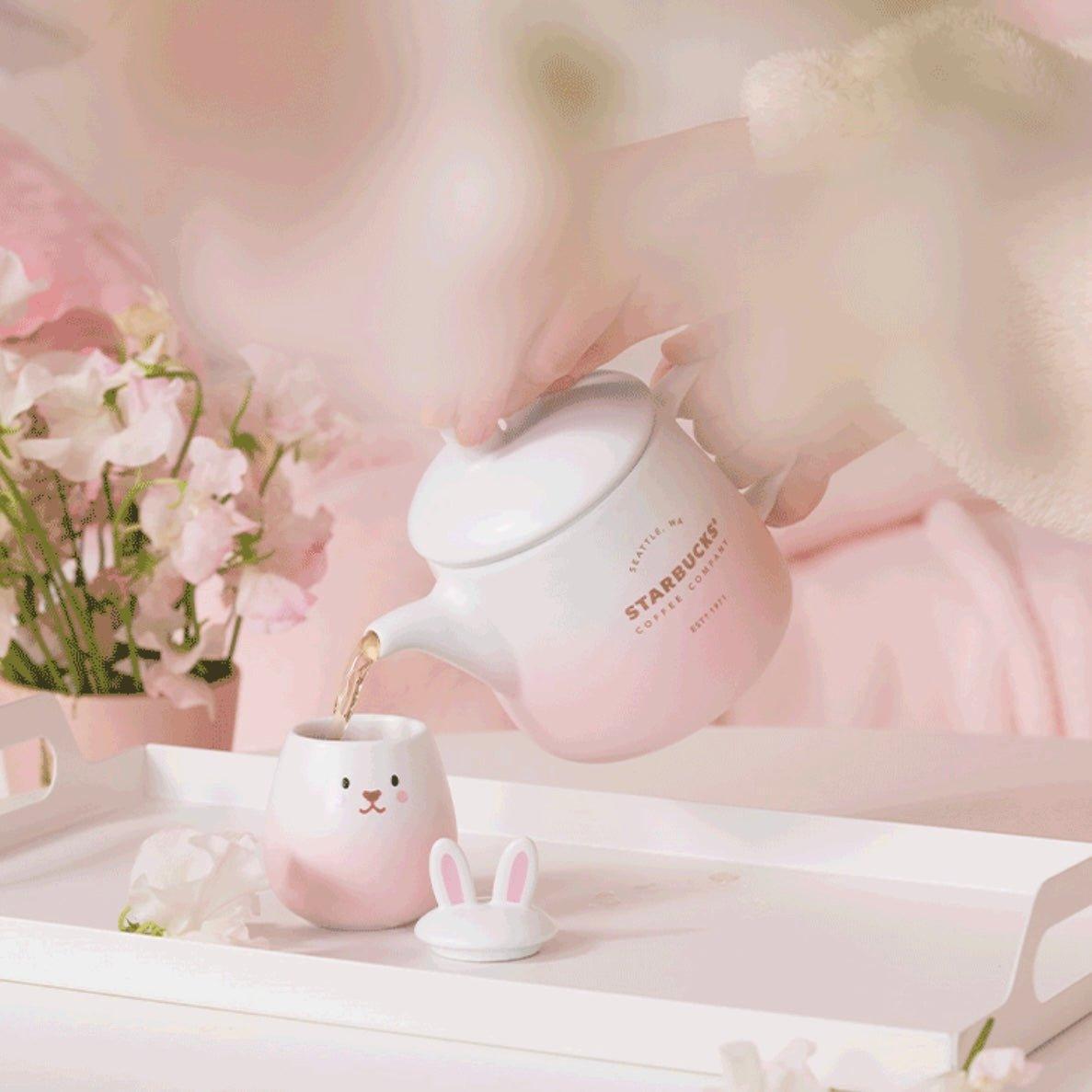 Starbucks Pink Bunny Teapot & Cup Set - Ann Ann Starbucks