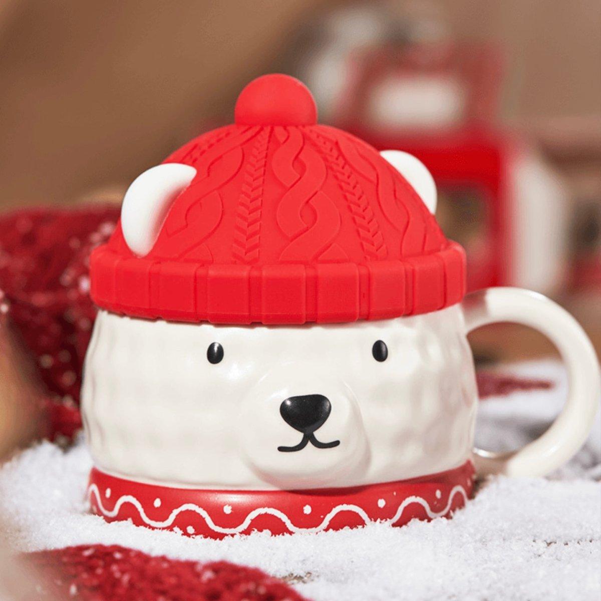 Starbucks Polar Bear Ceramic & Glass Ceramic Cup set - Ann Ann Starbucks