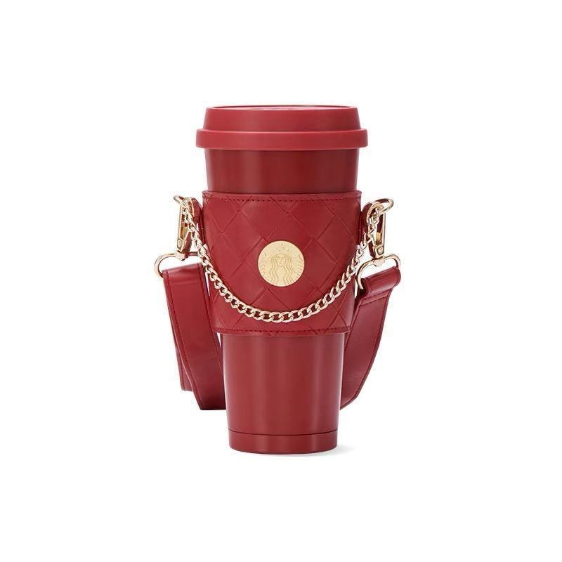 Starbucks Retro Red Stainless Steel Elma Cup with Sleeve - Ann Ann Starbucks