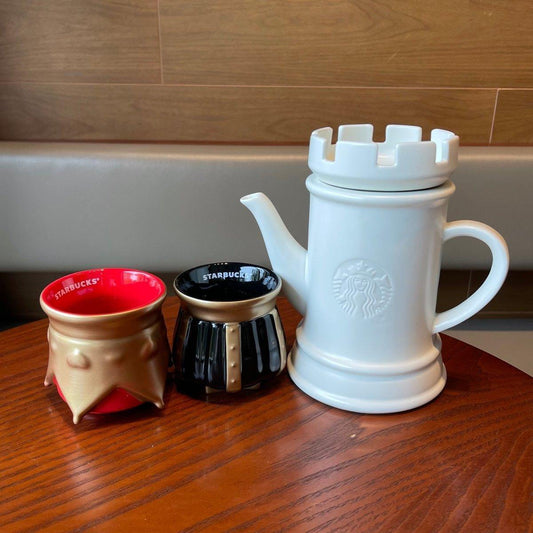 Starbucks Rook Kettle and King and Queen Crown Cups Set - Ann Ann Starbucks