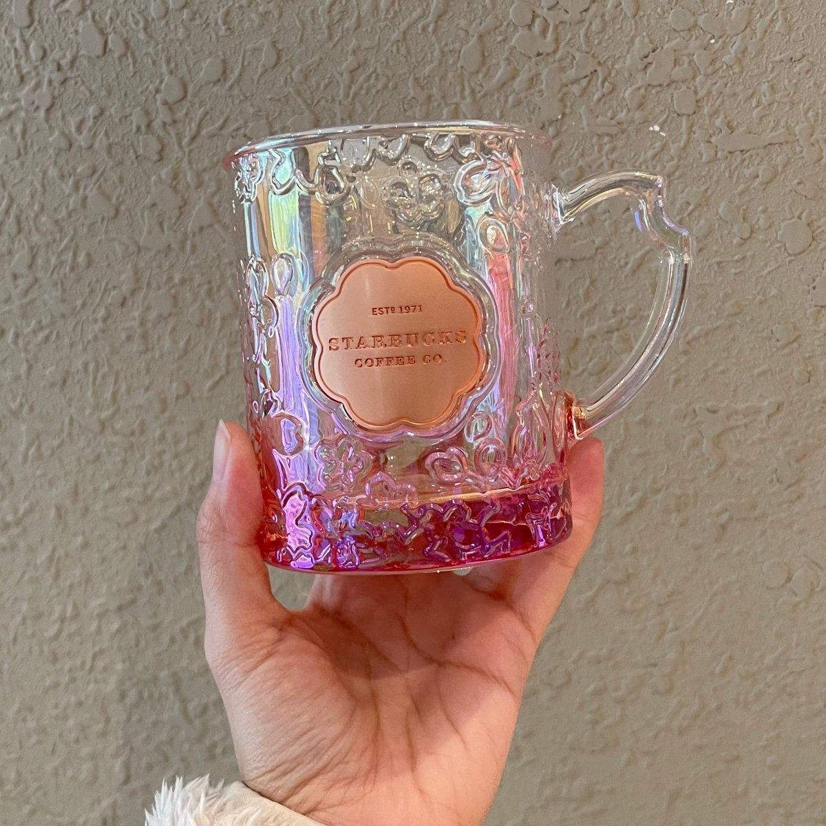 Starbucks Sakura Pink Glass Mug 365ml/12,34oz - Ann Ann Starbucks