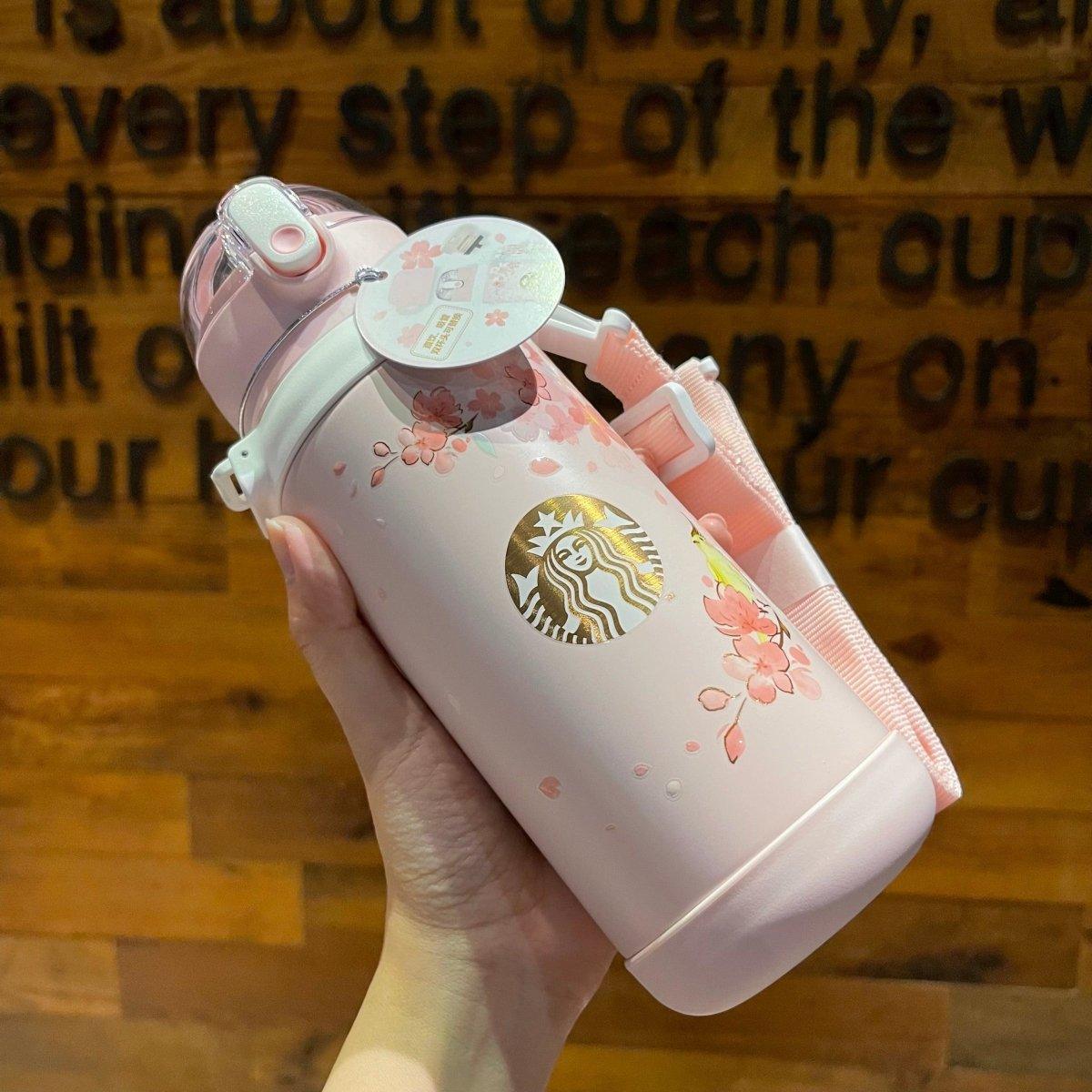 Starbucks Sakura Thermos Straw Tumbler with Strap - Ann Ann Starbucks