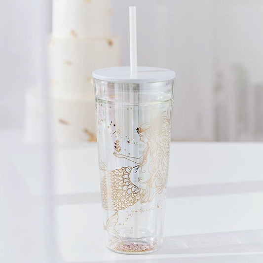 Starbucks Siren Double Glass Straw Cup(Starbucks 50th Anniversary Edition) - Ann Ann Starbucks