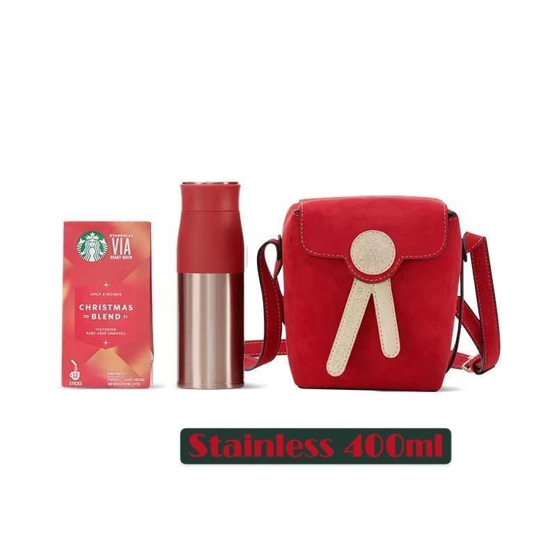 Starbucks Stainless Tumbler with Red Bag Set (Starbucks China Christmas Coffee Lifestyle Collection 2021) - Ann Ann Starbucks