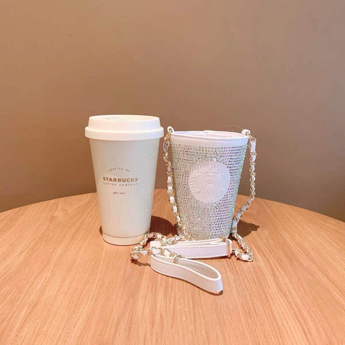 Starbucks Summer Camping 2021 China White Sparkling Diamond Cup 12.5oz - Ann Ann Starbucks