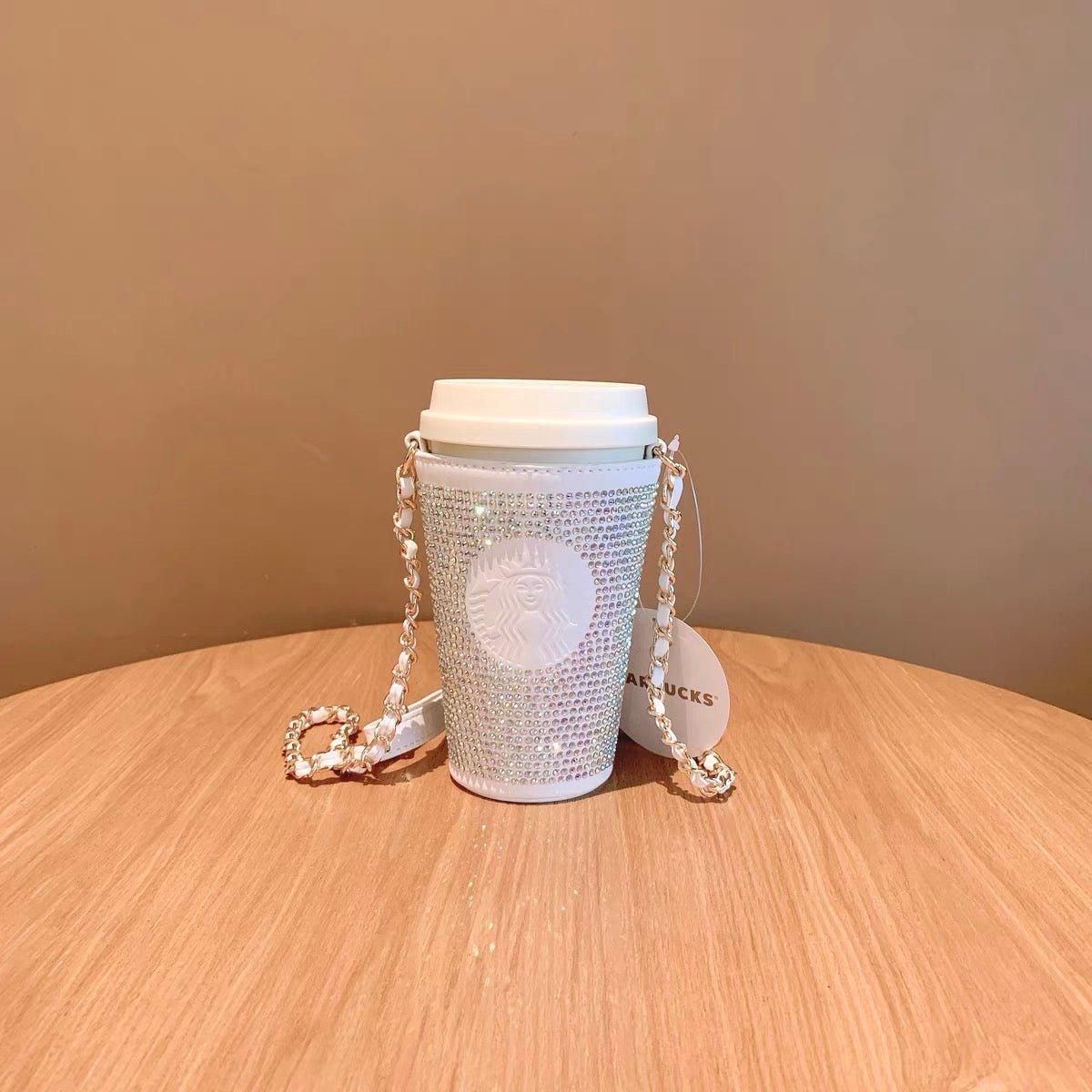 Starbucks Summer Camping 2021 China White Sparkling Diamond Cup 12.5oz - Ann Ann Starbucks