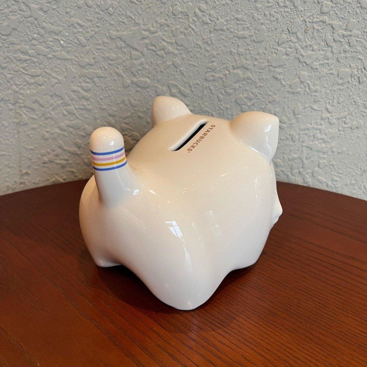 Starbucks White Tiger Ceramic Coin Container “Piggy” Bank - Ann Ann Starbucks