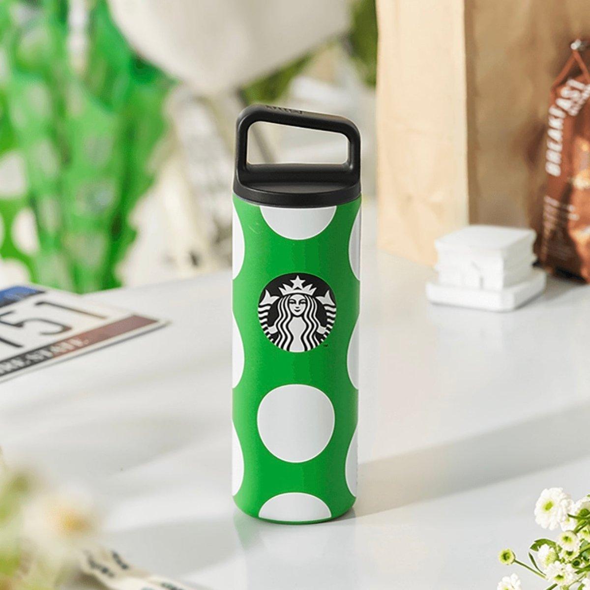 Starbucks x Kate Spade Green Polka Dots Stainless Steel 16oz Thermal Cup Mug Bottle - Ann Ann Starbucks