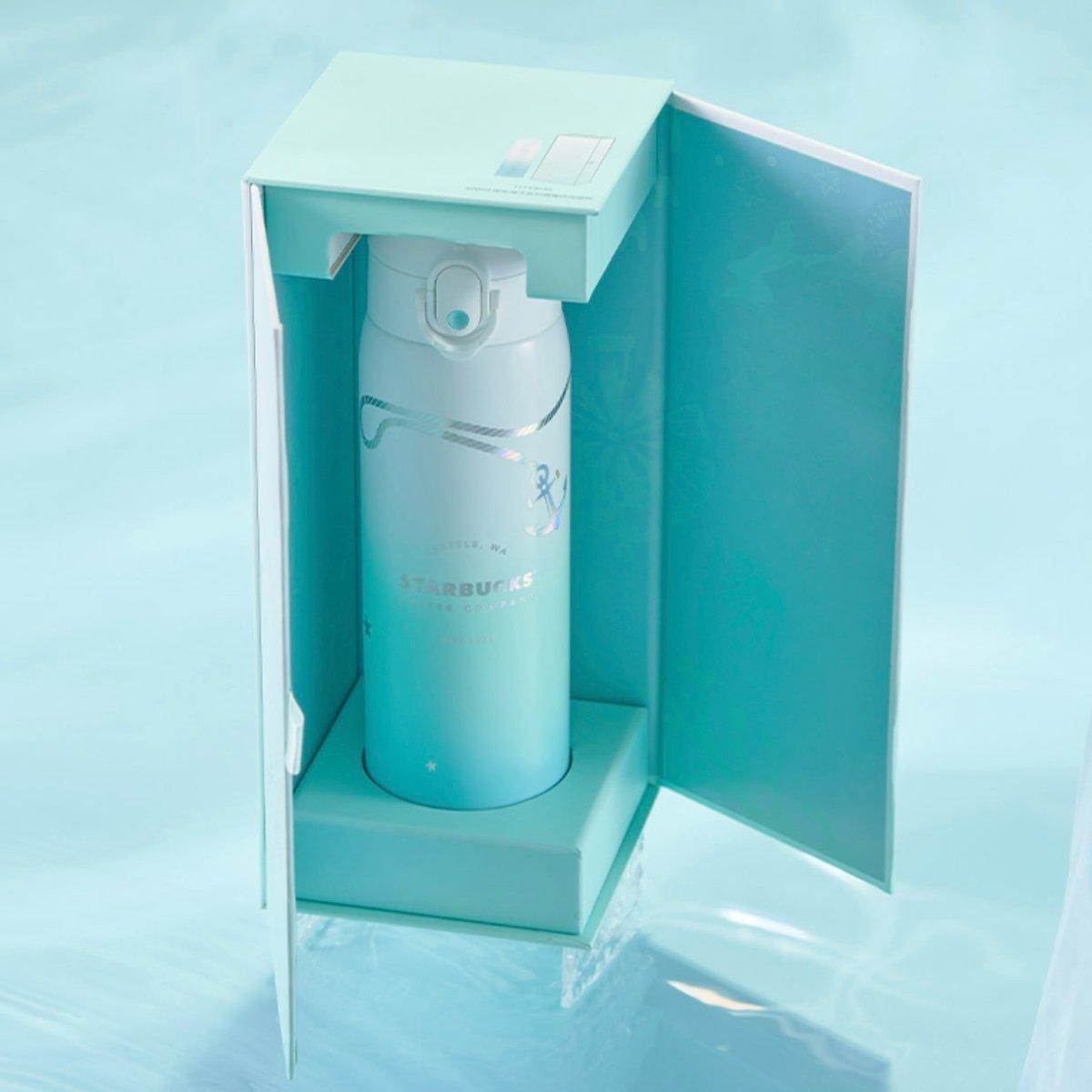 Starbucks x Thermos 500ml/17oz Anniversary Ocean Green Gradient Mermaid Thermos Bottle with Gift box - Ann Ann Starbucks