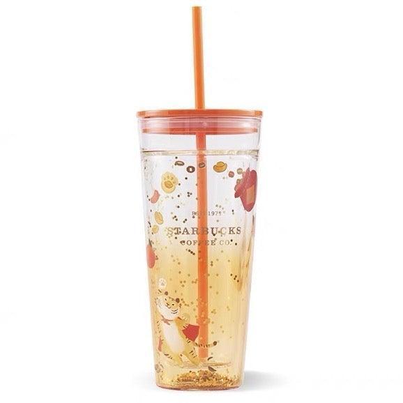 Tiger Glitter Double Walls Glass Cup 591ml/19,98oz - Ann Ann Starbucks