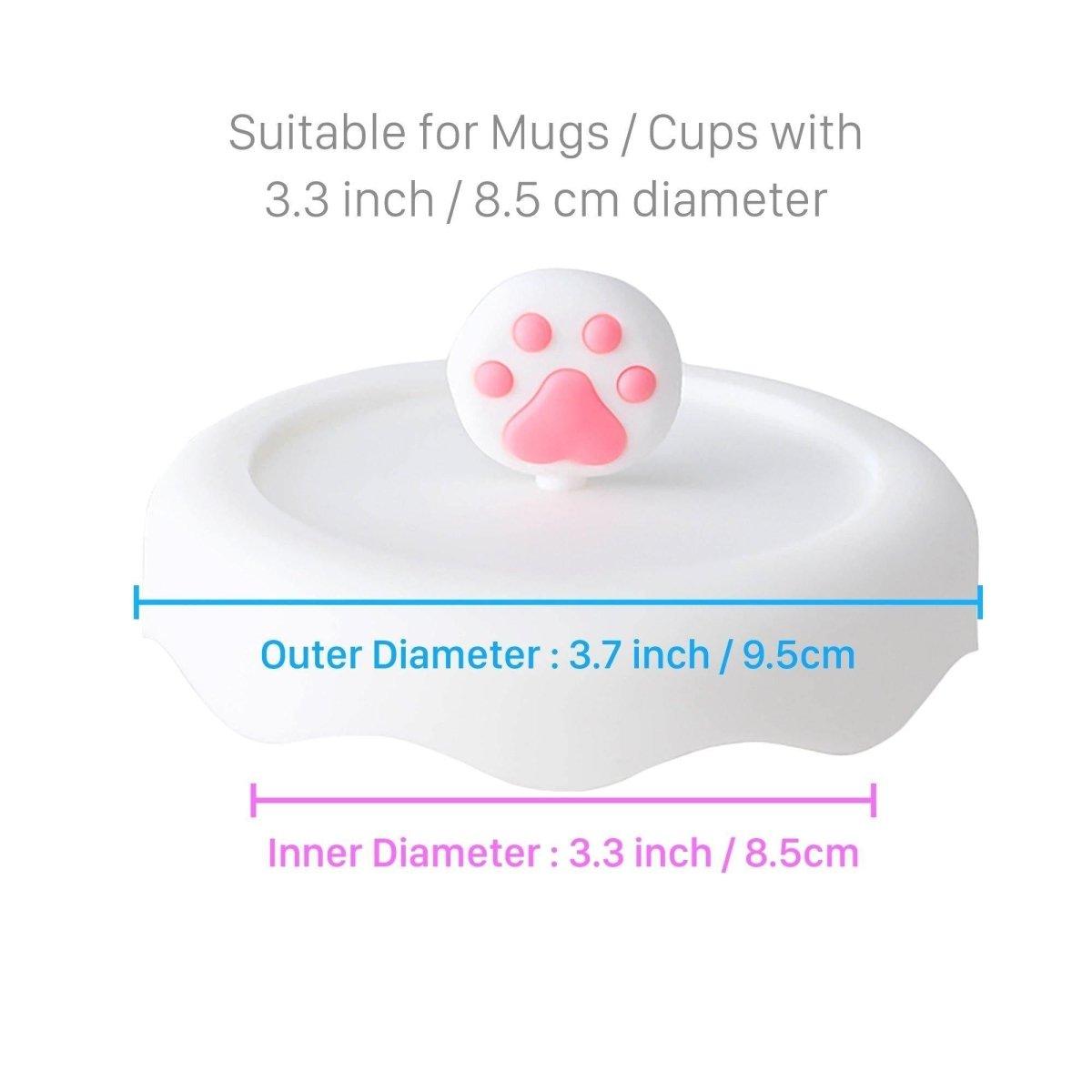 White Cat Paw Silicone Cup Lid Cover Topper for Coffee Mug, Tea Cup, Glasses – Starbucks Accessories - Ann Ann Starbucks