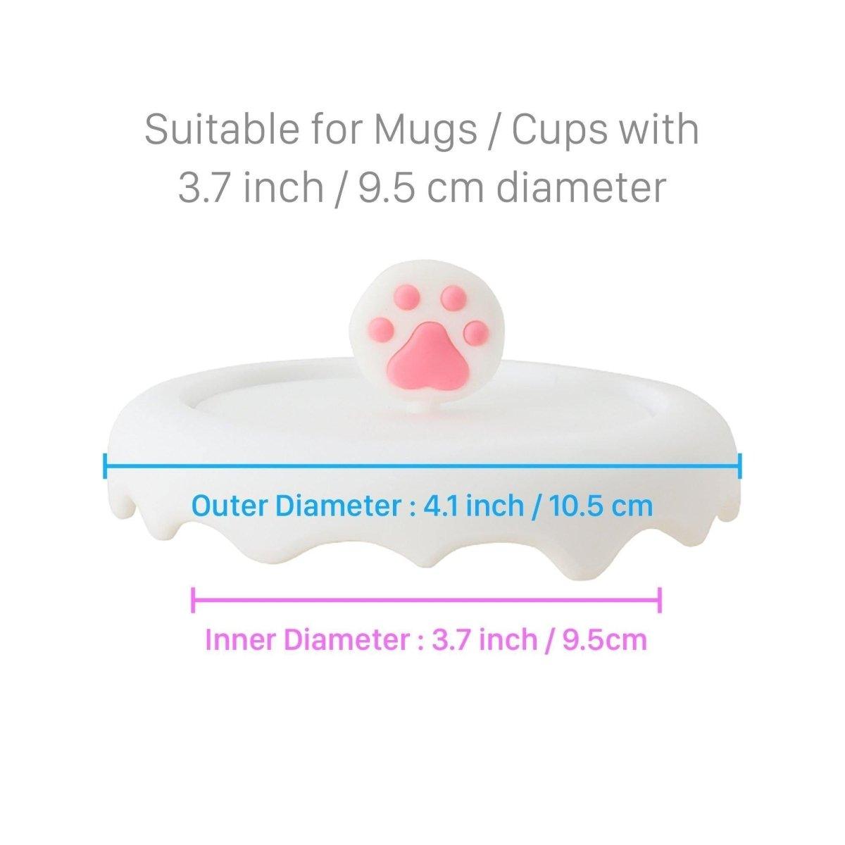 White Cat Paw Silicone Cup Lid Cover Topper for Coffee Mug, Tea Cup, Glasses – Starbucks Accessories - Ann Ann Starbucks